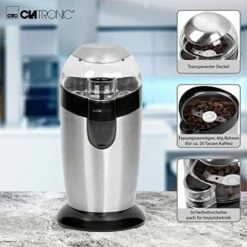 Clatronic KSW 3307, Macina Caffé, Lame In Acciaio Inox, 120 W -Piccoli Elettrodomestici Negozio 70664914 3