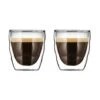 Bodum 11477-10 Pilatus - Set 2 Bicchieri In Vetro A Doppia Parete, 0,08 L