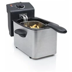 Tristar FR-6919 Friggitrice, 800 W, Inossidabile 18/8, Acciaio/Nero