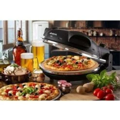 Ariete 917 Pizza In 4' Minuti, Forno Pizza, 1200 W, Pietra Refrattaria Con Trattamento Antiaderente, Temperatura Max 400°C, 5 Livelli Di Cottura, Nero -Piccoli Elettrodomestici Negozio 70723056 3