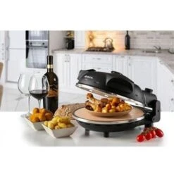 Ariete 917 Pizza In 4' Minuti, Forno Pizza, 1200 W, Pietra Refrattaria Con Trattamento Antiaderente, Temperatura Max 400°C, 5 Livelli Di Cottura, Nero -Piccoli Elettrodomestici Negozio 70723056 4