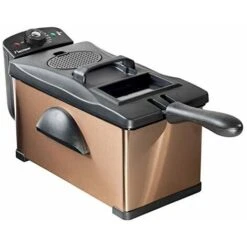 Bestron Copper Collection Friggitrice, 2000 W, 3.5 Litri, Rame