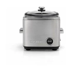 CuisinArt CRC800E Cuociriso Multifunzone. Fino A 800g Di Riso, 12 Porzioni, Funzione Di Mantenimento Calore, Recipiente Antiaderente E Cestino In Acciaio Inox Per Cottura A Vapore Inclusi