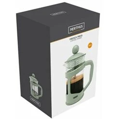 Nerthus FIH 794 Caffettiera Francese A Pistone, PP/Vetro Borosilicato/SS, VERDE, 350 Ml -Piccoli Elettrodomestici Negozio 70797688 3