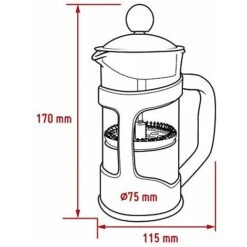 Nerthus FIH 794 Caffettiera Francese A Pistone, PP/Vetro Borosilicato/SS, VERDE, 350 Ml -Piccoli Elettrodomestici Negozio 70797688 4