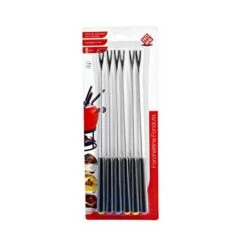 HOME 0 Forchette Da Fonduta, Confezione Da 6 Pezzi, Acciaio Inossidabile, Nero, 11x28x2 Cm, 6 Unità -Piccoli Elettrodomestici Negozio 70812380 4