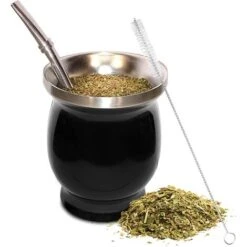 Bombilla Calabash Mate Kit Per Yerba Mate E Spazzola Per Bottiglie - Contiene 1 Tazza 1 Cannuccia Filtrante In Acciaio Inossidabile Di Alta Qualità 1 Spazzola Per La Pulizia 3 Ebook Gratuiti