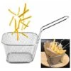 Cestello Per Friggitrice A Filo Metallico Da 8 Pezzi, Mini Patatine In Acciaio Inossidabile Cestini Per Friggere Display Per Alimenti Setaccio Per Patate Strumento Di Cottura Ideale