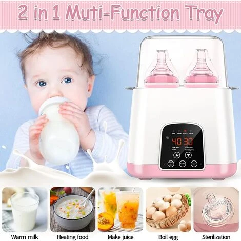 Scaldabiberon Elettrico, Sterilizzatore Per Biberon Elettrico Portatile 6 In 1 Con Display A LED E Controllo Della Temperatura, Per Sterilizzare/scongelare/riscaldare Gli Alimenti 3 Scaldabiberon Elettrico, Sterilizzatore Per Biberon Elettrico Portatile 6 In 1 Con Display A LED E Controllo Della Temperatura, Per Sterilizzare/scongelare/riscaldare Gli Alimenti - immagine 3