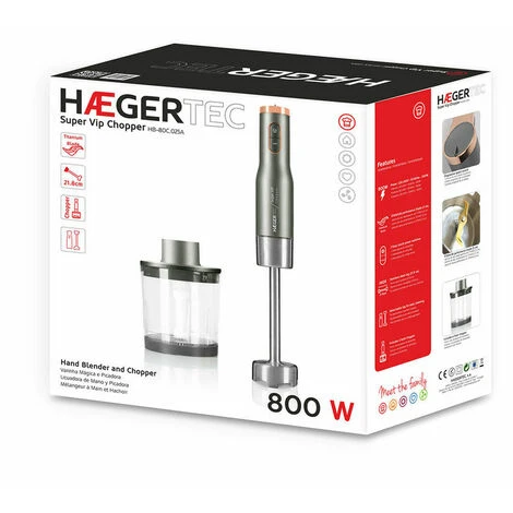 Frullatore Ad Immersione Haeger Super Vip Chopper 800 W 2 Frullatore Ad Immersione Haeger Super Vip Chopper 800 W - immagine 2
