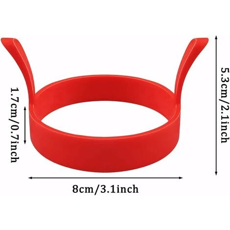 Kueatily 4 Pezzi 3.1" Anelli Per Uova In Silicone Anelli Per Frittelle Antiaderenti Resistenti Al Calore Stampo Per Uova Rotondo Per Friggere (4 Colori) 3 Kueatily 4 Pezzi 3.1" Anelli Per Uova In Silicone Anelli Per Frittelle Antiaderenti Resistenti Al Calore Stampo Per Uova Rotondo Per Friggere (4 Colori) - immagine 3