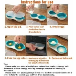 Kueatily Bollitore Per Uova A Microonde, Bollitore Per Uova A 2 Strati Con Cestelli Di Scarico, Vaporiera Per Uova Per Uso Alimentare (arancione) -Piccoli Elettrodomestici Negozio 72461037 4