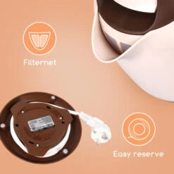 Aigostar Romeo 30HIP - Bollitore Elettrico, Bollitore Acqua Elettrico Piccolo Da 1100W, Capacità 1L, Ebollizione Veloce, Spegnimento Automatico, BPA Free, Marrone 9 Aigostar Romeo 30HIP - Bollitore Elettrico, Bollitore Acqua Elettrico Piccolo Da 1100W, Capacità 1L, Ebollizione Veloce, Spegnimento Automatico, BPA Free, Marrone -Piccoli Elettrodomestici Negozio 72603443 5