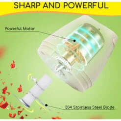 Aigostar Aimee - Tritatutto Da Cucina Elettrico, Mini Tritatutto Ricaricabile USB Con 3 Lame Acciaio Inossidabile, 250ML Robot Da Cucina Da. Avvio A Un Pulsante Con Blocco Per Sicurezza Per Bambini. 8 Aigostar Aimee - Tritatutto Da Cucina Elettrico, Mini Tritatutto Ricaricabile USB Con 3 Lame Acciaio Inossidabile, 250ML Robot Da Cucina Da. Avvio A Un Pulsante Con Blocco Per Sicurezza Per Bambini. -Piccoli Elettrodomestici Negozio 72603452 4