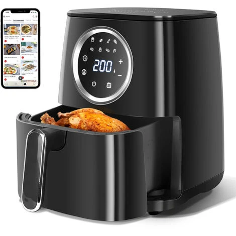 Aigostar Odin - Friggitrice Ad Aria, 8-in-1 Ricettario, Friggitrice Senza Olio Da 1400W, 4.2L, Touch Screen LED, Slot Raccogli Cavo, Senza BPA, Cestino Antiaderente Rimovibile, Nero 1 Aigostar Odin - Friggitrice Ad Aria, 8-in-1 Ricettario, Friggitrice Senza Olio Da 1400W, 4.2L, Touch Screen LED, Slot Raccogli Cavo, Senza BPA, Cestino Antiaderente Rimovibile, Nero