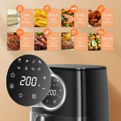 Aigostar Odin - Friggitrice Ad Aria, 8-in-1 Ricettario, Friggitrice Senza Olio Da 1400W, 4.2L, Touch Screen LED, Slot Raccogli Cavo, Senza BPA, Cestino Antiaderente Rimovibile, Nero 7 Aigostar Odin - Friggitrice Ad Aria, 8-in-1 Ricettario, Friggitrice Senza Olio Da 1400W, 4.2L, Touch Screen LED, Slot Raccogli Cavo, Senza BPA, Cestino Antiaderente Rimovibile, Nero -Piccoli Elettrodomestici Negozio 72603462 3