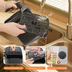 Aigostar Odin - Friggitrice Ad Aria, 8-in-1 Ricettario, Friggitrice Senza Olio Da 1400W, 4.2L, Touch Screen LED, Slot Raccogli Cavo, Senza BPA, Cestino Antiaderente Rimovibile, Nero 8 Aigostar Odin - Friggitrice Ad Aria, 8-in-1 Ricettario, Friggitrice Senza Olio Da 1400W, 4.2L, Touch Screen LED, Slot Raccogli Cavo, Senza BPA, Cestino Antiaderente Rimovibile, Nero -Piccoli Elettrodomestici Negozio 72603462 4