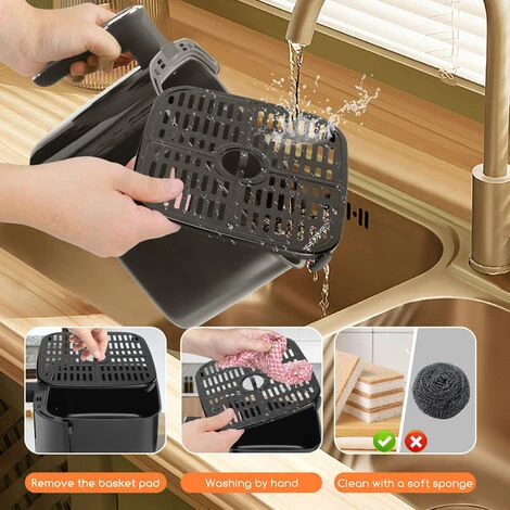 Aigostar Odin - Friggitrice Ad Aria, 8-in-1 Ricettario, Friggitrice Senza Olio Da 1400W, 4.2L, Touch Screen LED, Slot Raccogli Cavo, Senza BPA, Cestino Antiaderente Rimovibile, Nero 4 Aigostar Odin - Friggitrice Ad Aria, 8-in-1 Ricettario, Friggitrice Senza Olio Da 1400W, 4.2L, Touch Screen LED, Slot Raccogli Cavo, Senza BPA, Cestino Antiaderente Rimovibile, Nero - immagine 4