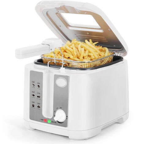 Aigostar Indra 30HEX - Friggitrice 1650Watts, Capacità 2,5Litri Con Finestra, Controllo Di Temperatura, Indicatori Luminasi. BPA Assente 1 Aigostar Indra 30HEX - Friggitrice 1650Watts, Capacità 2,5Litri Con Finestra, Controllo Di Temperatura, Indicatori Luminasi. BPA Assente