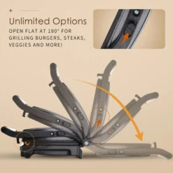 Aigostar York 30RUM - Panini Maker/Griglia Elettrica E Sandwich. Piastra Antiaderente Con Apertura Fino A 180º Piatta. Maniglia Antiscottatura, BPA FREE, Indicatore Luminosa. Potenza Fino A 800W -Piccoli Elettrodomestici Negozio 72603512 5