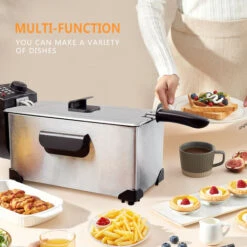 Aigostar Agni 30HEY - Friggitrice 2200Watts, Capacità 3Litri, Controllo Di Temperatura, Ciotola D'olio Removibile. Realizzata In Acciaio Inossidabile. Design Esclusivo. -Piccoli Elettrodomestici Negozio 72603514 4