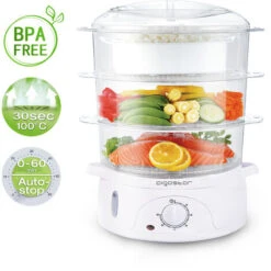 Aigostar Fitfoodie 30CFO - Vaporiera Con Timer, 3 Cestini, 800W, BPA Free E Design Esclusivo -Piccoli Elettrodomestici Negozio 72603520 3