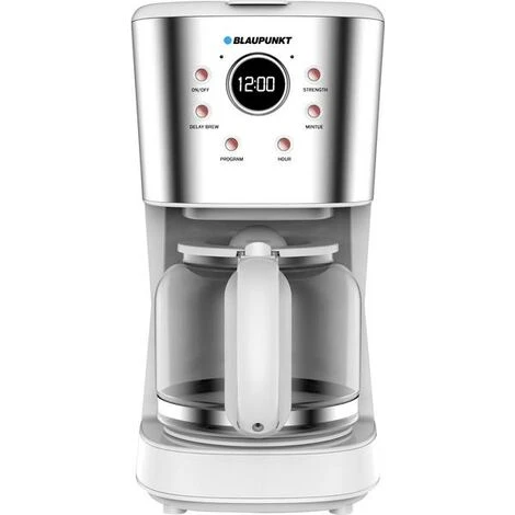 Blaupunkt CMD802WH Macchina Per Il Caffè Bianco, Argento Capacità Tazze14 Caraffa In Vetro, Display, Funzione 1 Blaupunkt CMD802WH Macchina Per Il Caffè Bianco, Argento Capacità Tazze14 Caraffa In Vetro, Display, Funzione