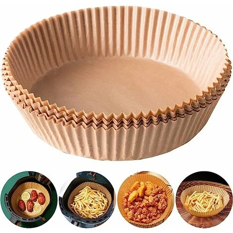 100PZ Carta Pergamena Fodera Per Friggitrice Ad Aria, Fodera Di Carta Usa E Getta Per Friggitrice Ad Aria,Carta Da Forno Per Padelle, Forno E Friggitrice Ad Aria Calda (Marrone 100PZ)164.5cm 1 100PZ Carta Pergamena Fodera Per Friggitrice Ad Aria, Fodera Di Carta Usa E Getta Per Friggitrice Ad Aria,Carta Da Forno Per Padelle, Forno E Friggitrice Ad Aria Calda (Marrone 100PZ)164.5cm