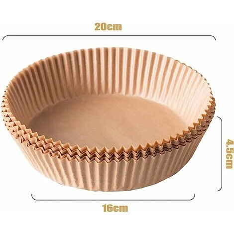 100PZ Carta Pergamena Fodera Per Friggitrice Ad Aria, Fodera Di Carta Usa E Getta Per Friggitrice Ad Aria,Carta Da Forno Per Padelle, Forno E Friggitrice Ad Aria Calda (Marrone 100PZ)164.5cm 2 100PZ Carta Pergamena Fodera Per Friggitrice Ad Aria, Fodera Di Carta Usa E Getta Per Friggitrice Ad Aria,Carta Da Forno Per Padelle, Forno E Friggitrice Ad Aria Calda (Marrone 100PZ)164.5cm - immagine 2