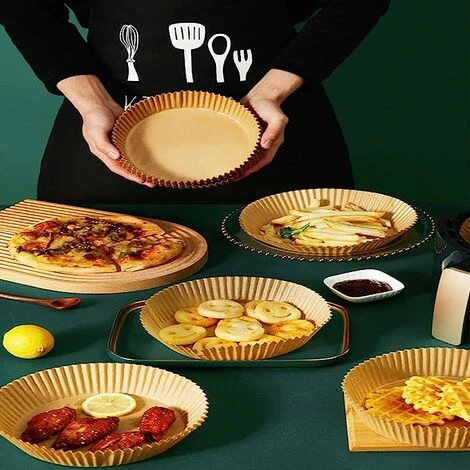 100PZ Carta Pergamena Fodera Per Friggitrice Ad Aria, Fodera Di Carta Usa E Getta Per Friggitrice Ad Aria,Carta Da Forno Per Padelle, Forno E Friggitrice Ad Aria Calda (Marrone 100PZ)164.5cm 5 100PZ Carta Pergamena Fodera Per Friggitrice Ad Aria, Fodera Di Carta Usa E Getta Per Friggitrice Ad Aria,Carta Da Forno Per Padelle, Forno E Friggitrice Ad Aria Calda (Marrone 100PZ)164.5cm - immagine 5