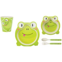 Set Pappa 5pz Stoviglie Per Bambini In Melamina Svezzamento Piatto Ciotola Tazza -Piccoli Elettrodomestici Negozio 74829791 3