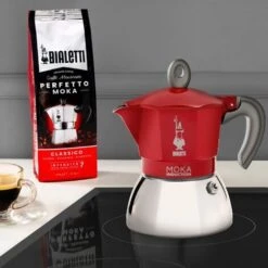 Caffettiera Moka Macchinetta Per Preparare Il Caffè Bialetti Induction Rossa Capacità 2 Tazze -Piccoli Elettrodomestici Negozio 76038293 4