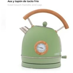 Bollitore D'acqua Caprizze Nara 2200 W In Acciaio Inox Con Termometro Integrato Capacitá 1.8 L Verde Opaco E Effetto Legno -Piccoli Elettrodomestici Negozio 76398305 3
