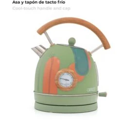 Bollitore D'acqua Caprizze Nara 2200 W In Acciaio Inox Termometro Integrato Capacitá 1.8 L Decorazione Floreale E Effetto Legno -Piccoli Elettrodomestici Negozio 76398307 3