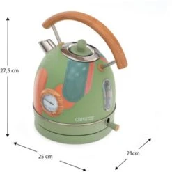 Bollitore D'acqua Caprizze Nara 2200 W In Acciaio Inox Termometro Integrato Capacitá 1.8 L Decorazione Floreale E Effetto Legno -Piccoli Elettrodomestici Negozio 76398307 4