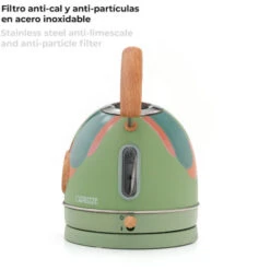 Bollitore D'acqua Caprizze Nara 2200 W In Acciaio Inox Termometro Integrato Capacitá 1.8 L Decorazione Floreale E Effetto Legno -Piccoli Elettrodomestici Negozio 76398307 5
