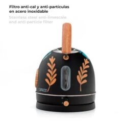 Bollitore D'acqua Caprizze 2200 W In Acciaio Inox Termometro Integrato Capacitá 1.8 L Decorazione Floreale E Effetto Legno -Piccoli Elettrodomestici Negozio 76398308 5