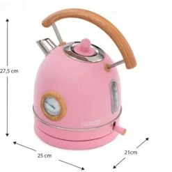 Bollitore D'acqua Caprizze Nara 2200 W In Acciaio Inox Con Termometro Integrato Capacitá 1.8 L Rosa Opaco E Effetto Legno -Piccoli Elettrodomestici Negozio 76398309 4