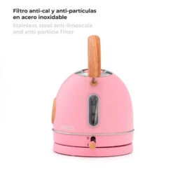 Bollitore D'acqua Caprizze Nara 2200 W In Acciaio Inox Con Termometro Integrato Capacitá 1.8 L Rosa Opaco E Effetto Legno -Piccoli Elettrodomestici Negozio 76398309 5
