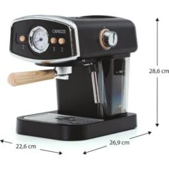 Macchina Caffé Express Semi-automatica Caprizze Kai 1050 W 15 Bar Capacitá Per 5 Tazzine Con Vaporizzatore Colore Nero Opaco -Piccoli Elettrodomestici Negozio 76398317 4