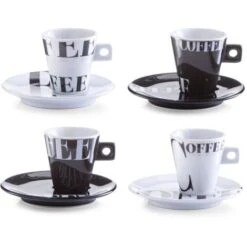 Zeller Coffee Style 26540 Set Caffè Espresso In Porcellana, 8 Pezzi