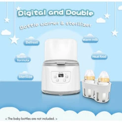 Scaldabiberon 4 In 1 Sterilizzatore A Vapore Per Biberon Scaldabiberon Veloce Capacità Di 2 Biberon Temperatura Regolabile Con Schermo LED Per Biberon, EU 400W -Piccoli Elettrodomestici Negozio 77488987 3