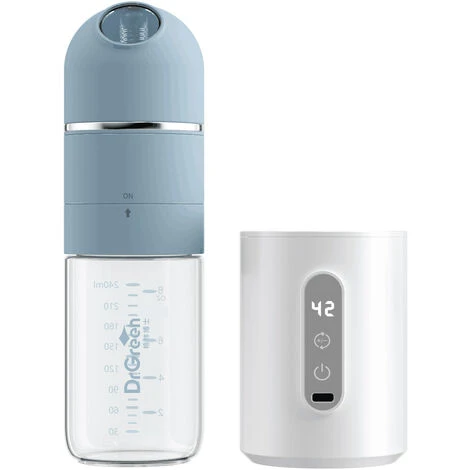 Scaldabiberon Portatile Termostato Per Biberon Termostato Regolabile Display A LED Alimentato Tramite USB Con Biberon In Vetro Da 240 Ml E Distributore Di Latte In Polvere (blu) 1 Scaldabiberon Portatile Termostato Per Biberon Termostato Regolabile Display A LED Alimentato Tramite USB Con Biberon In Vetro Da 240 Ml E Distributore Di Latte In Polvere (blu)