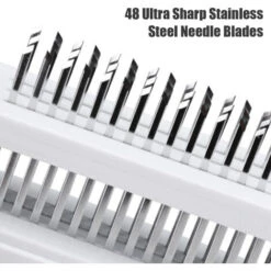 Inteneritore Di Carne Con 48 Lame Ad Ago In Acciaio Inossidabile Strumento Per Intenerire E Marinare La Carne Inteneritori Da Cucina Cottura Alla Griglia BBQ Marinata Flavour Maximizer (bianco) -Piccoli Elettrodomestici Negozio 77495234 4