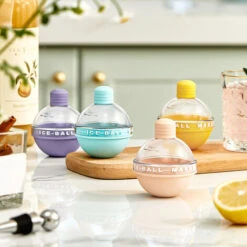 1pc Ice Ball Maker 2,4 Pollici Big Ice Ball Stampo In Silicone A Forma Di Bulbo Carino Con Imbuto Per Cocktail Di Whisky (blu, 1 Pz Con Imbuto) -Piccoli Elettrodomestici Negozio 77495809 5