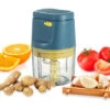 Tritatutto Elettrico Mini Tritatutto Per Cipolle 3 Lame Affilate Frullatore Per Aglio Portatile Mini Mixer Per Condimento 230 Ml (blu)