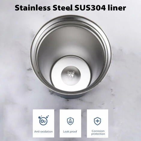 Tazza Da Caffè Da 380 Ml Tazza Termica Isolata A Tenuta Stagna Tazza Da Caffè Da Viaggio Portatile Da Auto In Acciaio Inossidabile (bianco) 2 Tazza Da Caffè Da 380 Ml Tazza Termica Isolata A Tenuta Stagna Tazza Da Caffè Da Viaggio Portatile Da Auto In Acciaio Inossidabile (bianco) - immagine 2