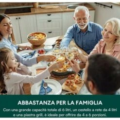 CHEFREE AFG01 - Friggitrice Ad Aria Forno 1650W & 6L - 8-in-1 - 4 Livelli Di Riscaldamento -Piccoli Elettrodomestici Negozio 78319056 3