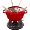 Staub 40511 – 975 – 0 Servizio Fonduta Ghisa Ciliegia 26,5 x 20,7 x 11,6 cm