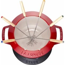 Staub 40511 – 975 – 0 Servizio Fonduta Ghisa Ciliegia 26,5 x 20,7 x 11,6 cm -Piccoli Elettrodomestici Negozio 78980840 5